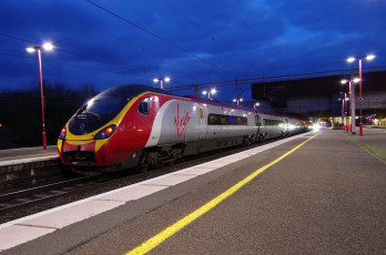 Картинка техника поезда состав локомотив рельсы дорога железная