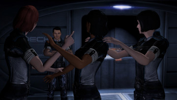 Картинка 3д+графика фантазия+ fantasy взгляд девушки мужчина фон