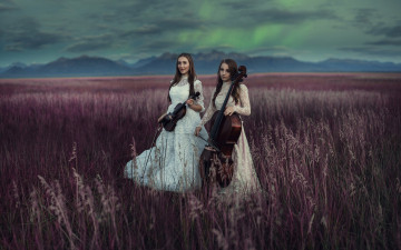 Картинка музыка -+другое поле инструменты девушки