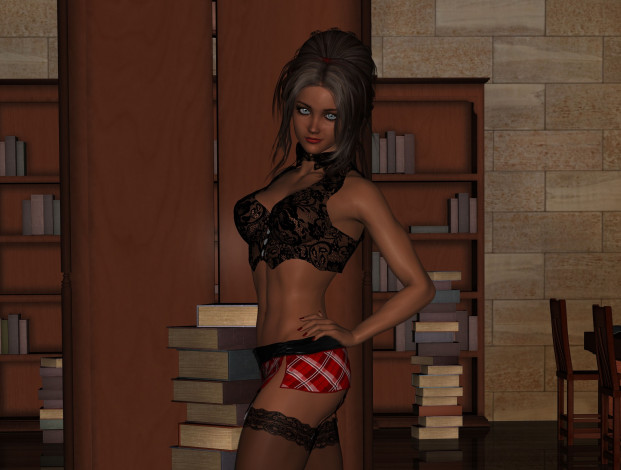 Обои картинки фото 3д графика, люди , people, взгляд, фон, девушка