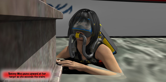 Обои картинки фото 3д графика, фантазия , fantasy, взгляд, фон, девушки, море