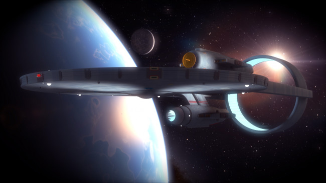 Обои картинки фото космос, арт, планета, вселенная, полет, космический, корабль