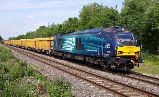 Обои картинки фото техника, поезда, рельсы, локомотив, состав, дорога, железная