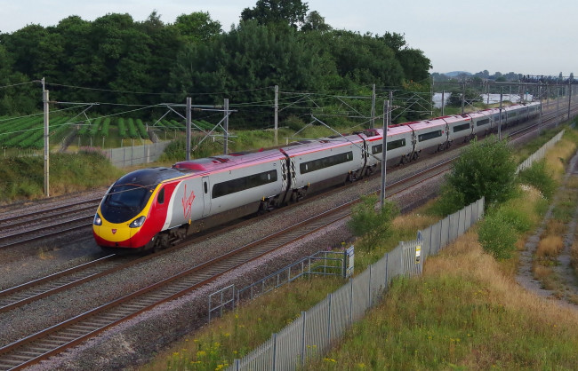 Обои картинки фото техника, поезда, состав, локомотив, рельсы, дорога, железная