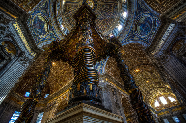 Обои картинки фото st,  paul`s basilica, интерьер, убранство,  роспись храма, базилика, собор