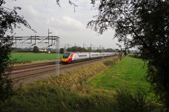 Обои картинки фото техника, поезда, состав, локомотив, рельсы, дорога, железная