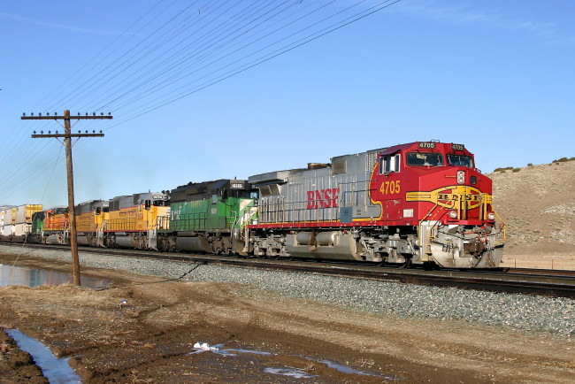 Обои картинки фото техника, поезда, состав, локомотив, дорога, железная, рельсы