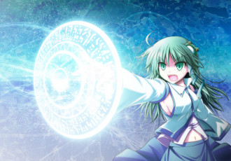 Картинка аниме touhou девушка взгляд фон