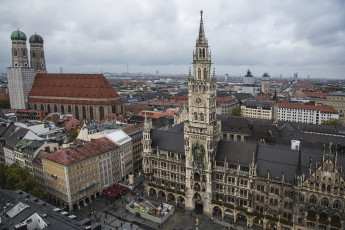 Картинка marienplatz++munich++germany города мюнхен+ германия шпиль