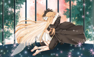 Картинка аниме sword+art+online девушка взгляд фон