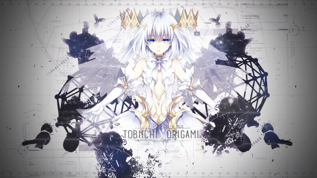 Обои картинки фото аниме, date a live, девушка, взгляд, фон