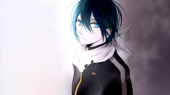 Обои картинки фото аниме, noragami, взгляд, девушка, фон