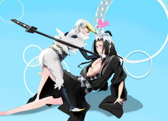 Обои картинки фото аниме, katanagatari, maniwa, shirasagi