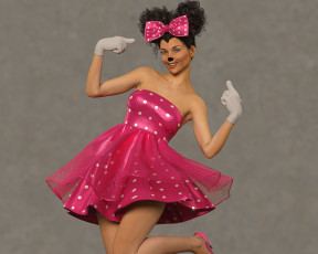 Картинка 3д+графика люди+ people взгляд девушка фон