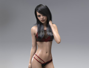 Картинка 3д+графика люди+ people фон взгляд девушка