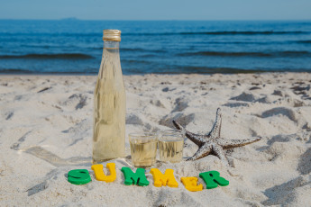 Картинка еда напитки песок море напиток звезда побережье лимонад