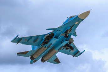 Картинка su-34+fullback авиация боевые+самолёты бомбардировщик