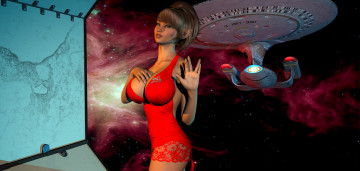 Картинка 3д+графика фантазия+ fantasy девушка фон взгляд