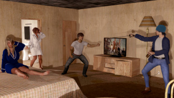 Картинка 3д+графика люди+ people фон взгляд девушка