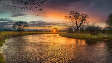 Картинка природа восходы закаты простор