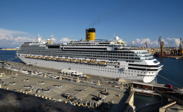 Картинка costa+favolosa корабли лайнеры лайнер круиз