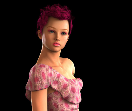 Обои картинки фото 3д графика, люди , people, девушка, фон, взгляд