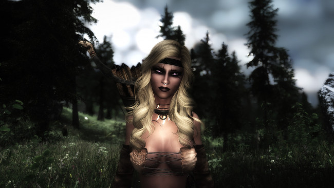 Обои картинки фото 3д графика, фантазия , fantasy, девушка, фон, взгляд