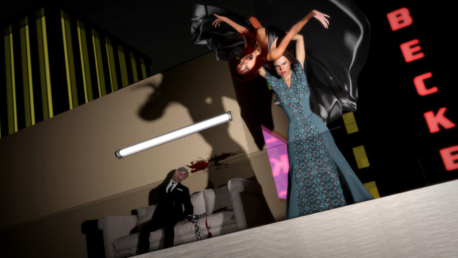 Обои картинки фото 3д графика, фантазия , fantasy, фон, взгляд, девушка