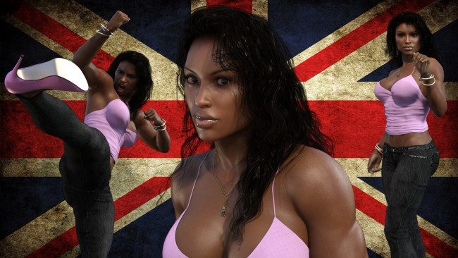 Обои картинки фото 3д графика, спорт , sport, поза, фон, взгляд, девушки