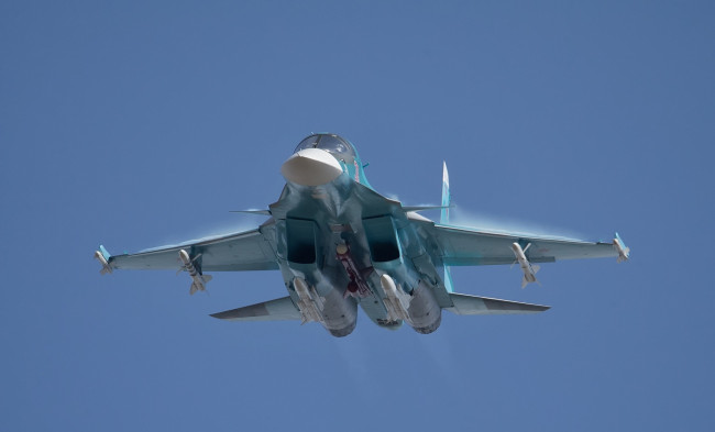 Обои картинки фото su-34 fullback, авиация, боевые самолёты, бомбардировщик