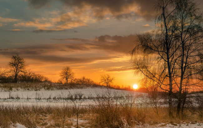 Обои картинки фото природа, восходы, закаты, простор