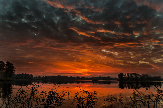 Обои картинки фото природа, восходы, закаты, простор