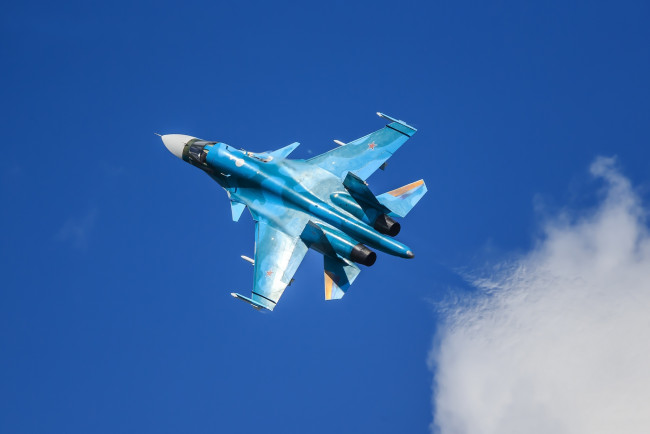 Обои картинки фото su-34 fullback, авиация, боевые самолёты, бомбардировщик
