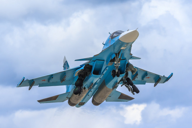 Обои картинки фото su-34 fullback, авиация, боевые самолёты, бомбардировщик
