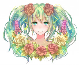 Картинка аниме vocaloid девушка