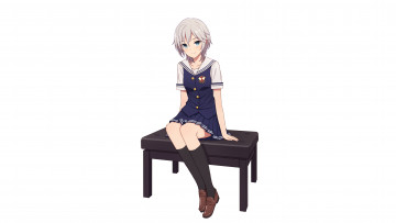 Картинка аниме idolm@ster взгляд девушка фон