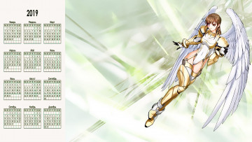 Картинка календари аниме девушка крылья