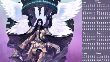 Картинка календари фэнтези крылья девушка