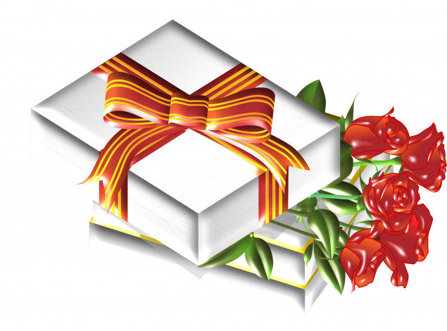 Обои картинки фото векторная графика, другое , other, цветы, подарок