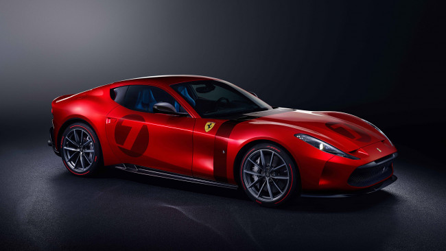 Обои картинки фото 2020 ferrari omologata, автомобили, ferrari, 2020, omologata, красный, эксклюзив, суперкар