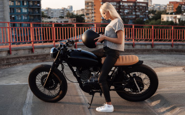 Картинка мотоциклы мото+с+девушкой девушка красивая супер секси няша нежная классная модница лапочка мадам