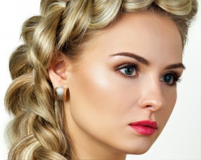 Картинка девушки -+лица +портреты блондинка лицо коса