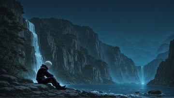 обоя аниме, пейзажи,  природа, нейросети, графика, нейроарт, ai, art, нейронные, сети, рисунки, нейро, искусство, нейрографика, graphics, neuroart, neural, networks, drawings, neuro, neurography