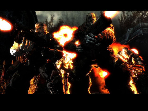 Обои картинки фото gears, of, war, видео, игры