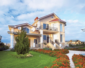 Картинка города здания дома