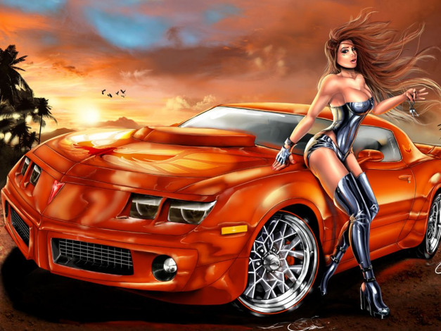 Обои картинки фото рисованные, люди