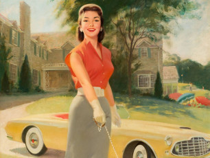 обоя bill, medcalf, рисованные, красотка