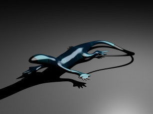 Картинка 3д графика animals животные ящерица серый