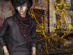 Картинка 3д графика people люди девушка брызги