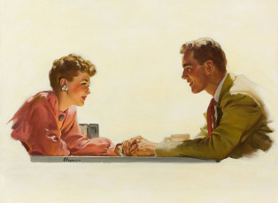 Картинка gil elvgren рисованные влюбленные